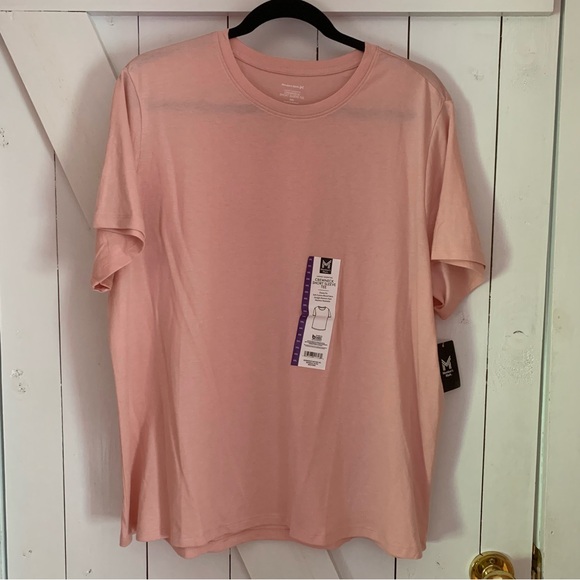 Member's Mark Tops - Crew Neck T-Shirt Workout Tee Casual Tee Peach Color Women's XXL